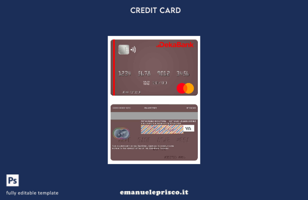 modello mastercard Germania Deka Bank in stile verificato